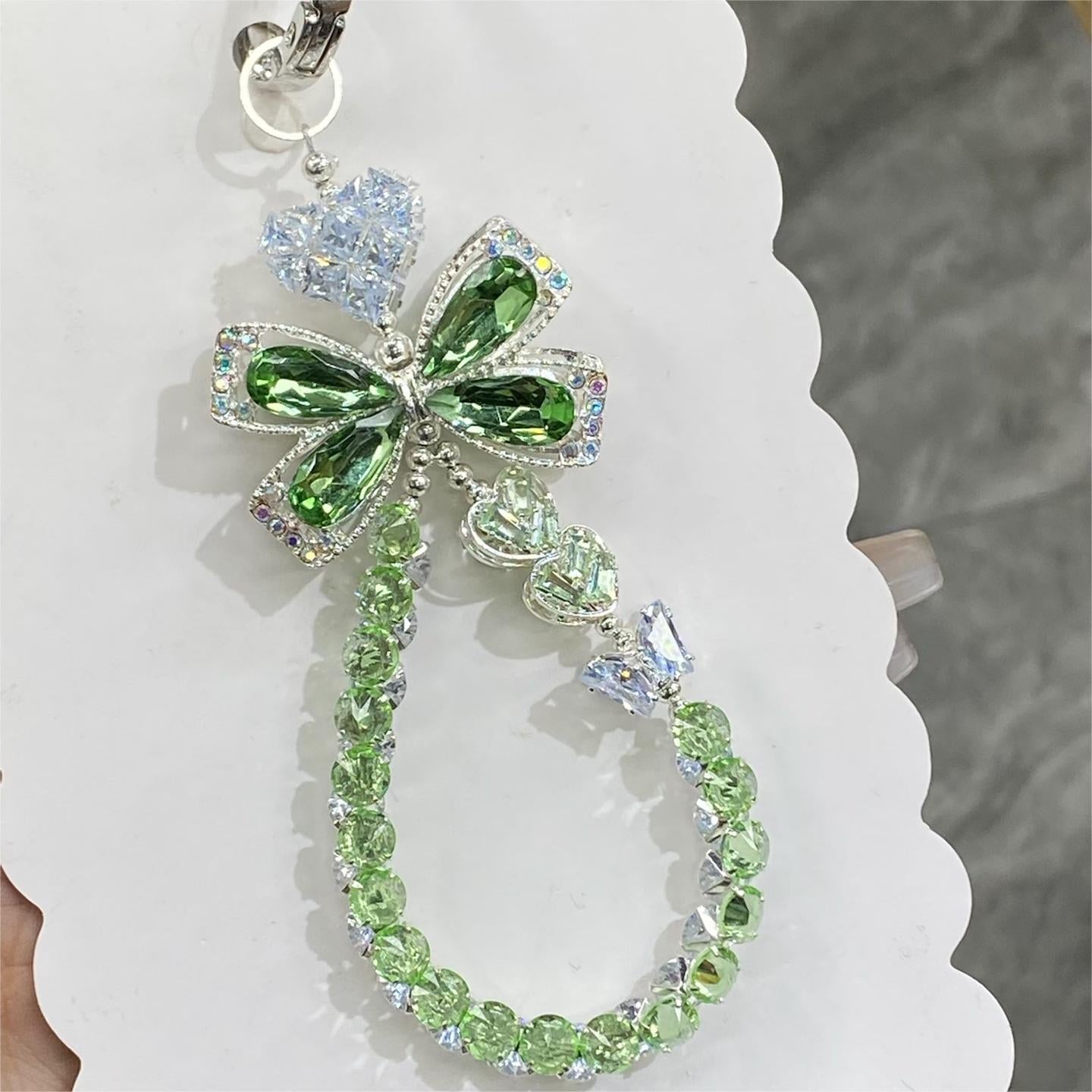【 Crystal Bow Keychain Kits】Live Product