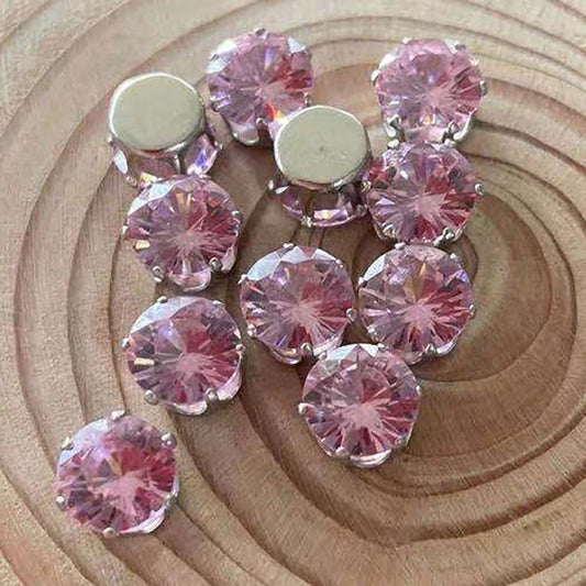 【Offline packing】8mm Round Cubic Zirconia Setting Rhinestones for DIY Jewelry Making, Bracelet Necklace Crafts Supplies