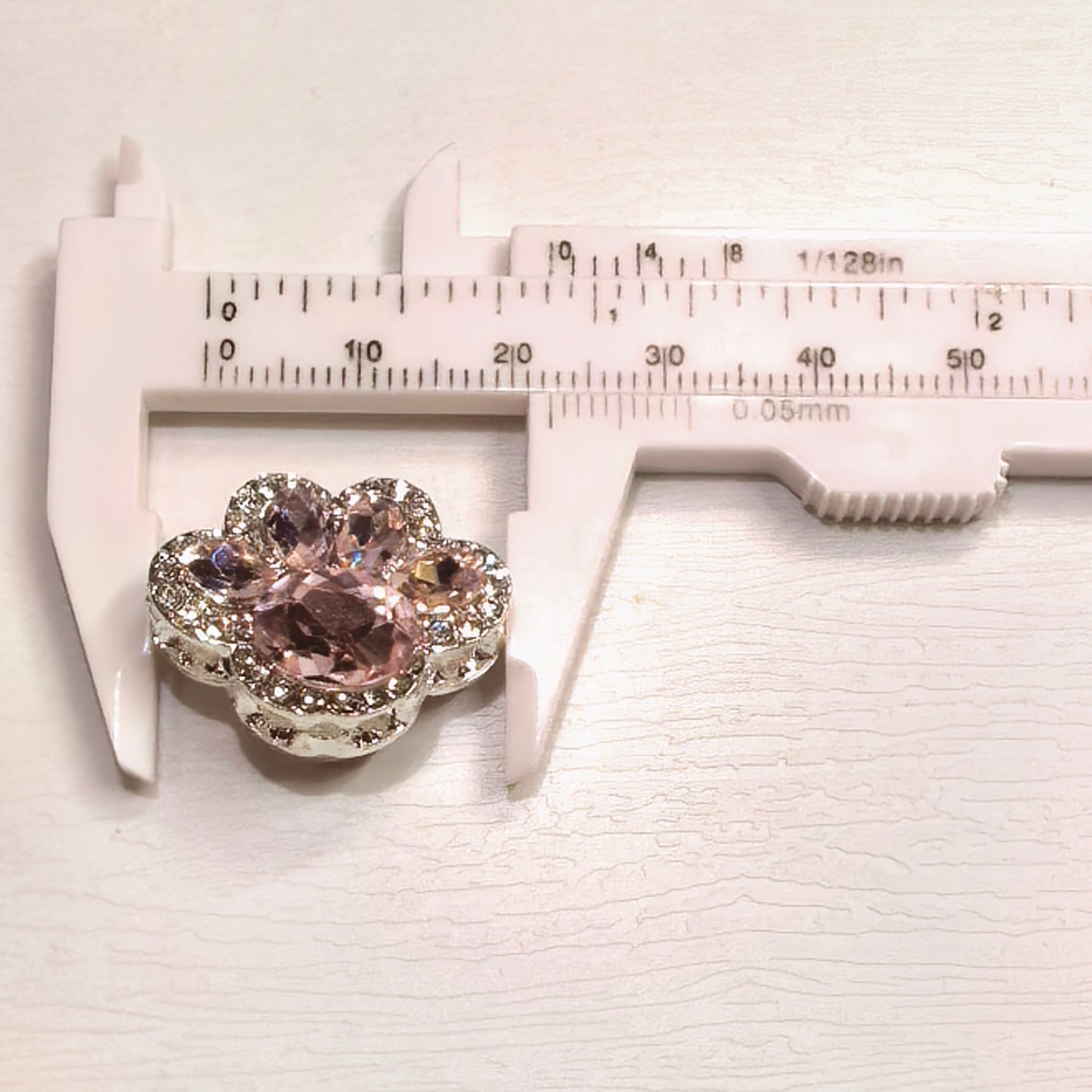 Crystal Cat Paw Through‑Hole Charms