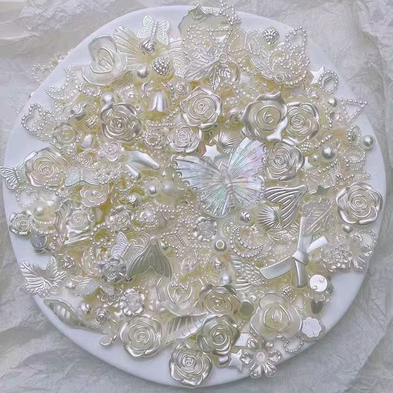 【Offline Packing】Key Chain/Jewelry - White Baroque Mix