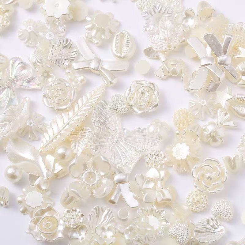 【Offline Packing】Key Chain/Jewelry - White Baroque Mix