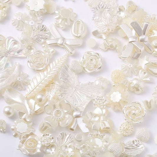 【Offline Packing】Key Chain/Jewelry - White Baroque Mix