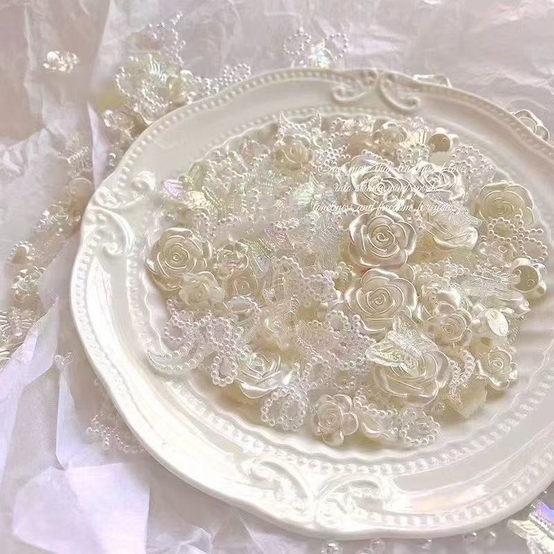 【Offline Packing】Key Chain/Jewelry - White Baroque Mix