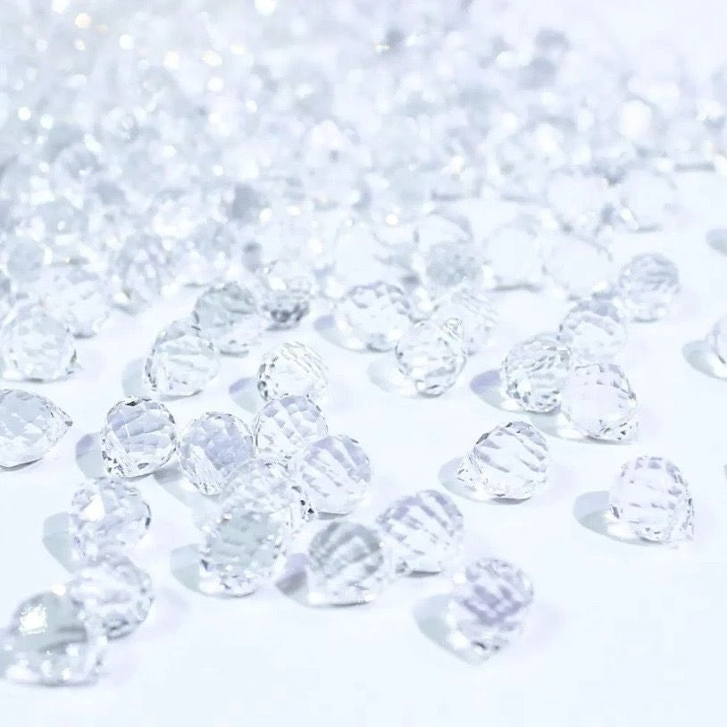 【Offline Packing】Key Chain/Jewelry-8mm Teardrop Glass Beads  1 Strand crafts