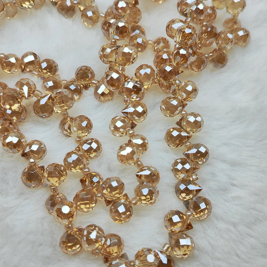 【Offline Packing】Key Chain/Jewelry-8mm Teardrop Glass Beads  1 Strand crafts