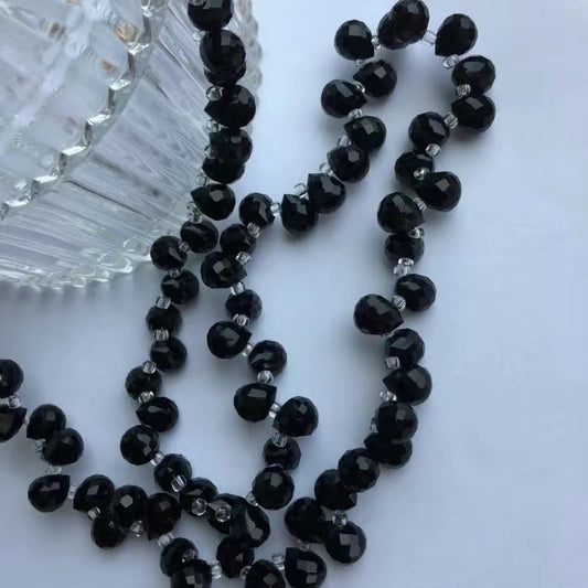 【Offline Packing】Key Chain/Jewelry-8mm Teardrop Glass Beads  1 Strand crafts