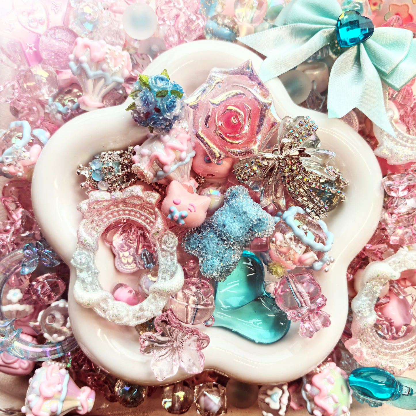 【Key Chain/Jewelry/Pen】-Teal Pink Galaxy