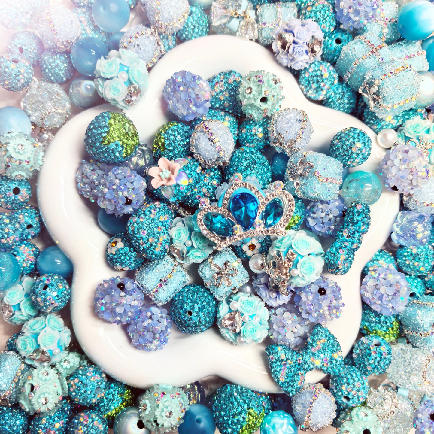 【NEW】【For Pen/Key Chain】Live Product-Rhinestone Blue Mix