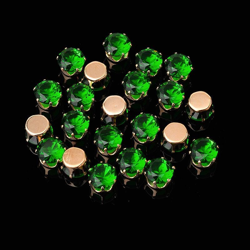 【Offline packing】8mm Round Cubic Zirconia  Setting Rhinestones for DIY Jewelry Making, Bracelet Necklace Crafts Supplies