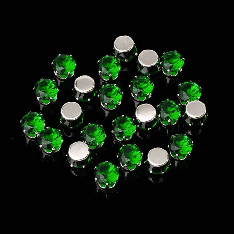 【Offline packing】8mm Round Cubic Zirconia  Setting Rhinestones for DIY Jewelry Making, Bracelet Necklace Crafts Supplies