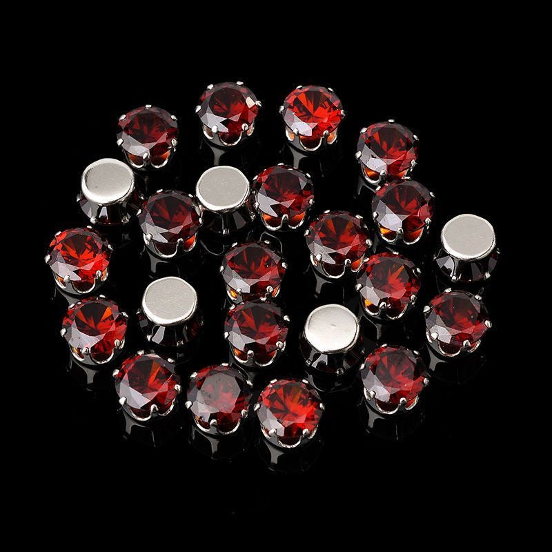 【Offline packing】8mm Round Cubic Zirconia  Setting Rhinestones for DIY Jewelry Making, Bracelet Necklace Crafts Supplies
