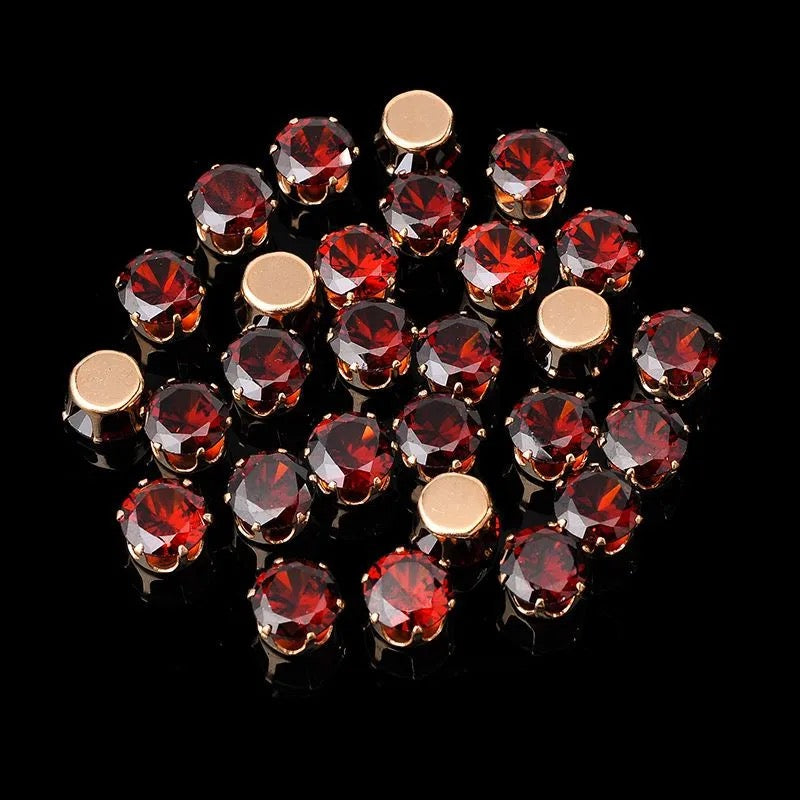 【Offline packing】8mm Round Cubic Zirconia  Setting Rhinestones for DIY Jewelry Making, Bracelet Necklace Crafts Supplies