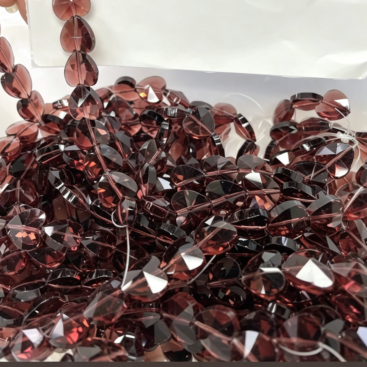 Faceted Heart Crystal Beads, Loose Heart Glass Beads for DIY Phone Charm Bracelet Jewelry Making 14mm 50pcs