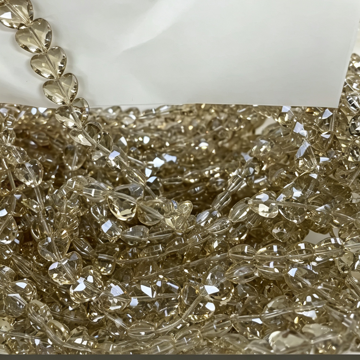 Faceted Heart Crystal Beads, Loose Heart Glass Beads for DIY Phone Charm Bracelet Jewelry Making 14mm 50pcs