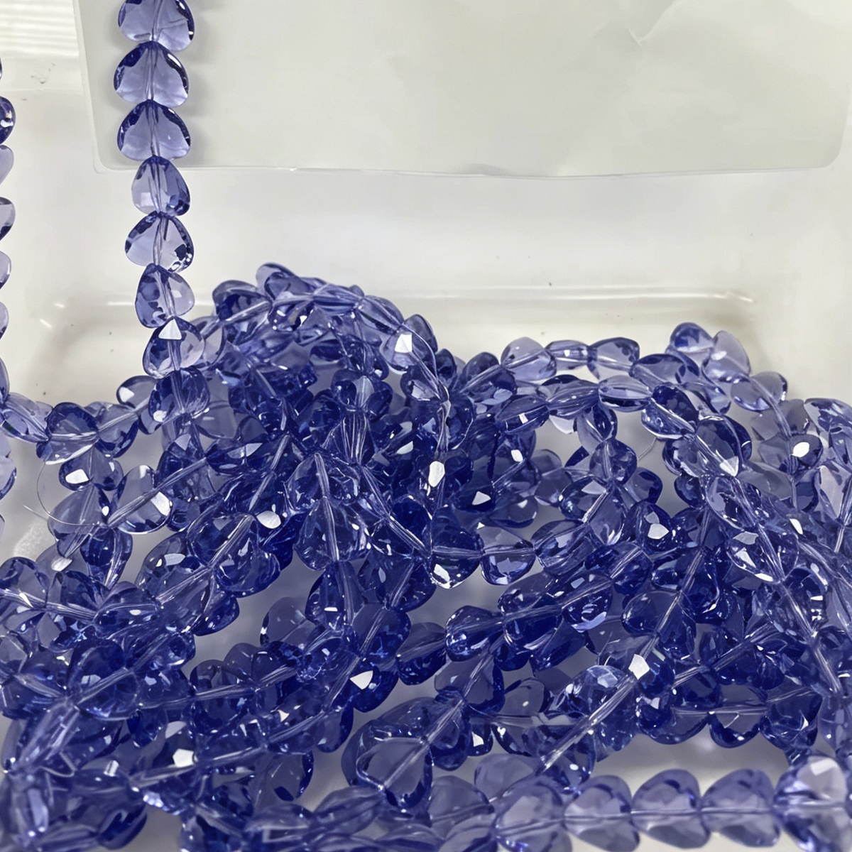 Faceted Heart Crystal Beads, Loose Heart Glass Beads for DIY Phone Charm Bracelet Jewelry Making 14mm 50pcs