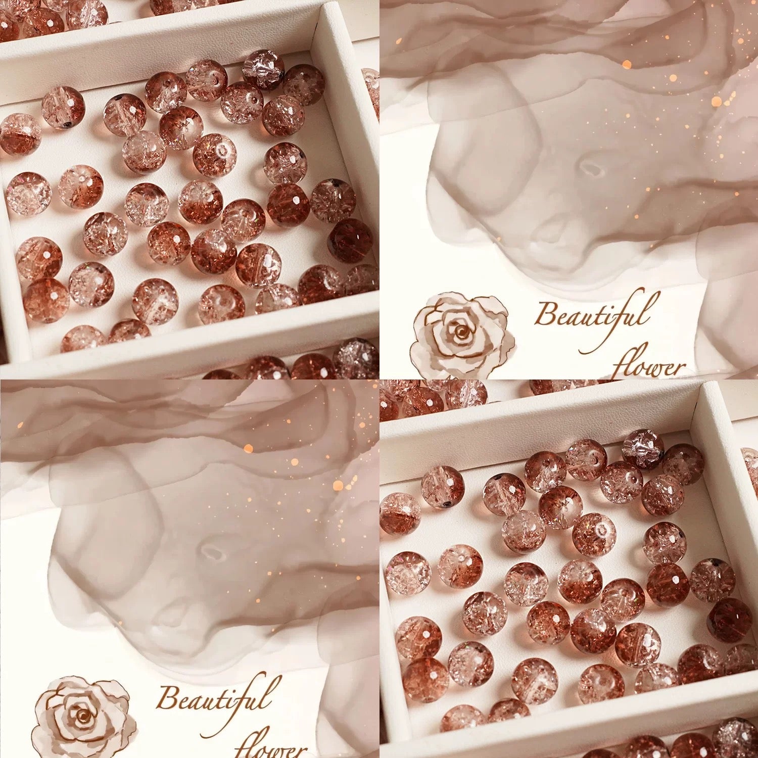 【Offline Packing】For Jewelry/Key Chain-10mm Crystal Glass Beads